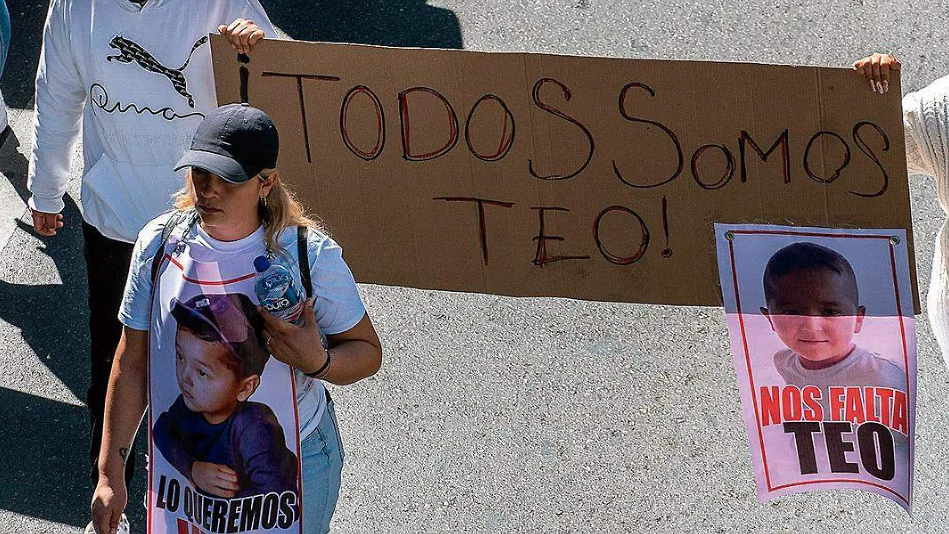 Marcha exigiendo la localización de Teo